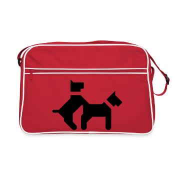 Like a dog | Doggy Style - Retro Bag - red/white - Front