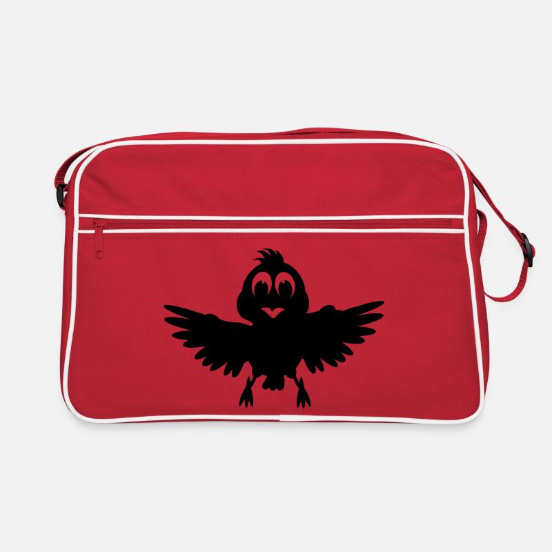 Image d’ombre d’oiseau aux ailes déployées Sac Retro