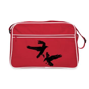 Two rafts Hugin and Munin - Retro Bag - red/white - Front