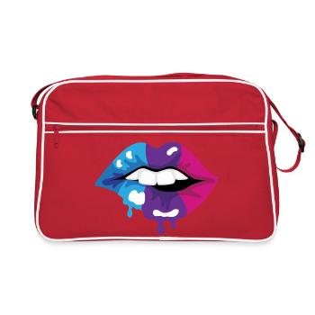 Coloured Lips - Retro Bag - red/white - Front