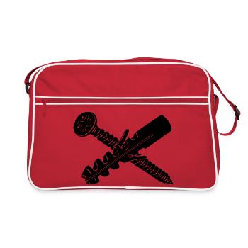 Screw and plug for wall - Retro Bag - red/white - Front