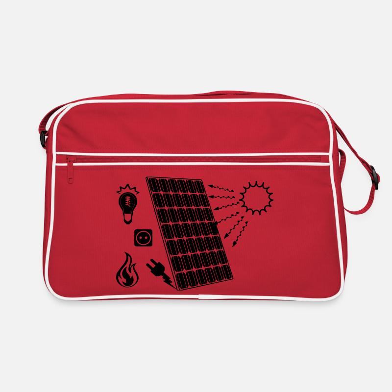 Solarpanel mit Solarenergie Retro Tasche