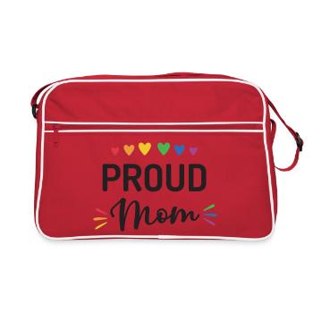 Maman fière - Sac Retro - rouge/blanc - Devant
