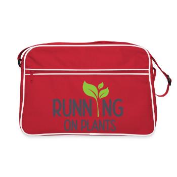 Courir sur les plantes - Sac Retro - rouge/blanc - Devant