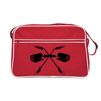 Brûleurs à gaz Stanley couteau et deux rouleaux de goudron - Sac Retro - rouge/blanc - Devant