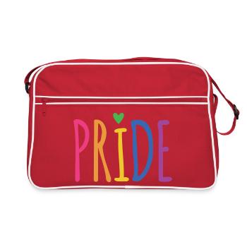 Fierté LGBTQ+ - Sac Retro - rouge/blanc - Devant