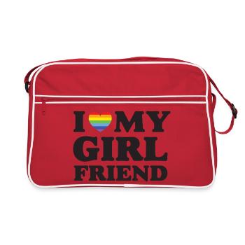 J’aime ma copine - LGBTQ - Sac Retro - rouge/blanc - Devant