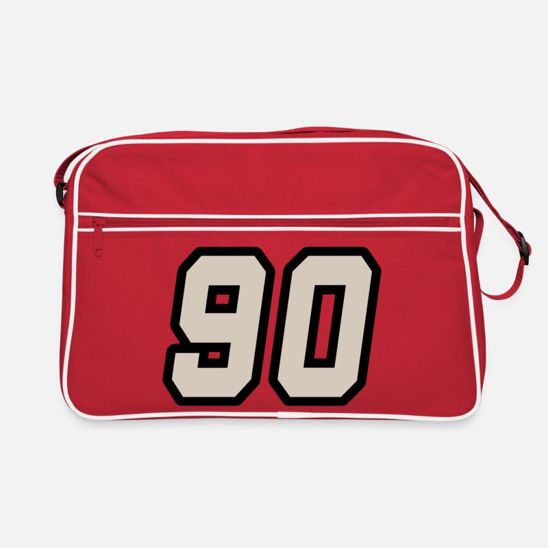 Nummer neunzig 90 Retro Tasche