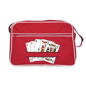 Bannière de texte complet de la maison - Sac Retro - rouge/blanc - Devant