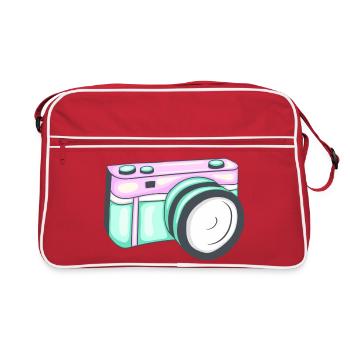 Passion for Photography #fotografia #camara - Retro Bag - red/white - Front