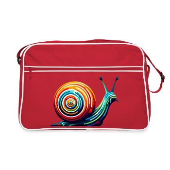 Escargot - Sac Retro - rouge/blanc - Devant