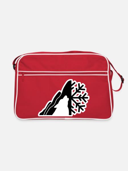 Mountain Logo - Retro Bag - red/white - Front