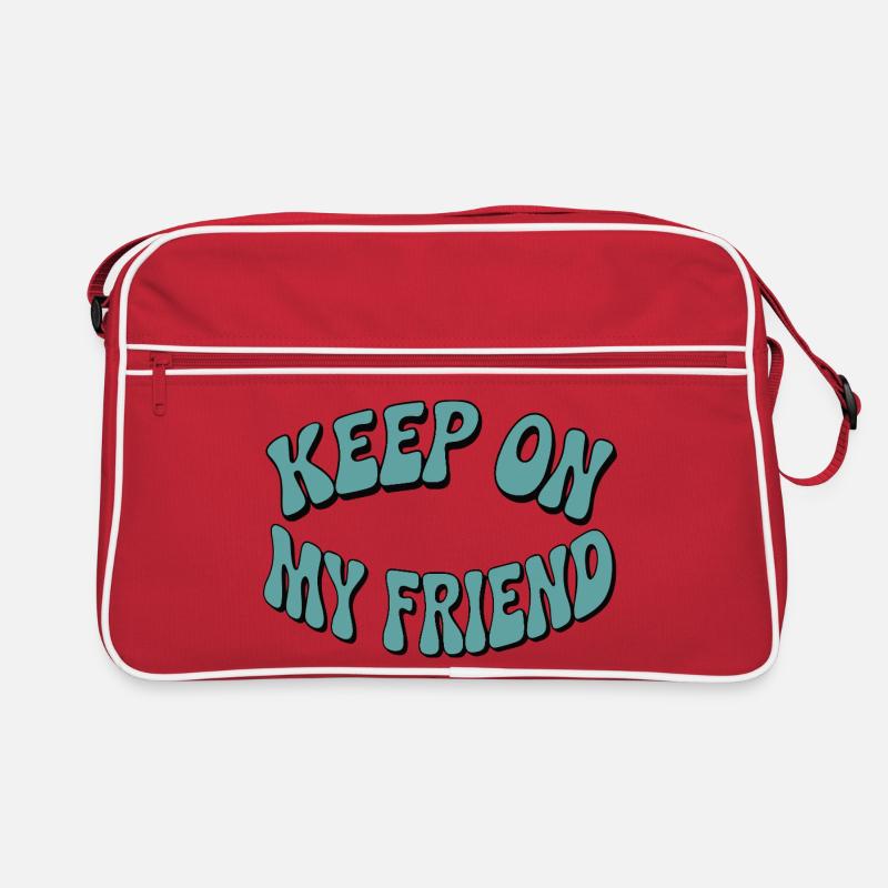 Continuez mon ami - Conception de motivation Sac Retro