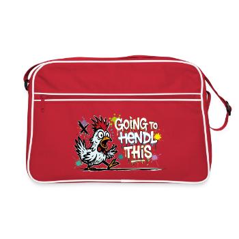 Going to Hendl This Graffiti Denglisch Spruch - Retro Bag - red/white - Front