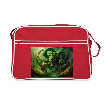 Héraclès combat l’Hydre de Lerne - Sac Retro - rouge/blanc - Devant