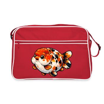 High Quality Calico Ranchu Goldfish - Retro Bag - red/white - Front
