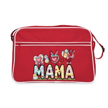 Design de maman de Pâques pastel - Sac Retro - rouge/blanc - Devant