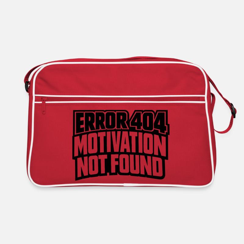 Error 404 Motivation not found Geschenkidee lustig Retro Tasche