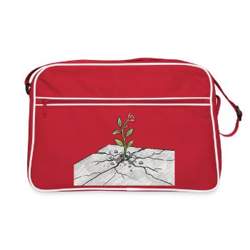 Germe de vie sur fissures - Sac Retro - rouge/blanc - Devant