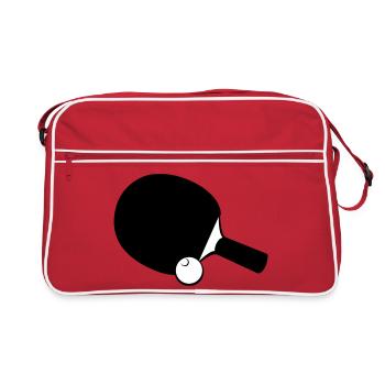 Raquettes de tennis de table - Sac Retro - rouge/blanc - Devant