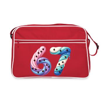 Mème Candy Swirl 67 - Sac Retro - rouge/blanc - Devant