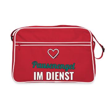 Angel on duty – gift for teacher - Retro Bag - red/white - Front