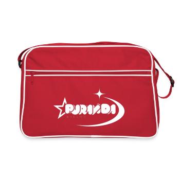Space Style with Star and Comet - Retro Bag - red/white - Front