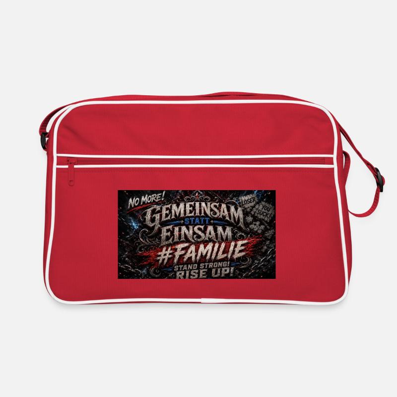 Gemeinsam statt Einsam #Familie Retro Tasche