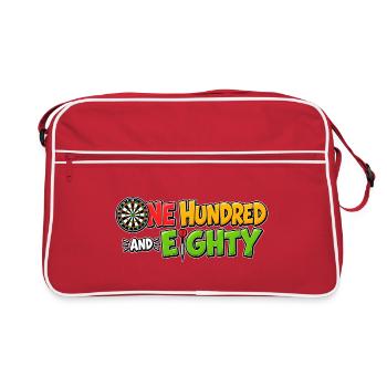 Dartboard One Hundred and Eighty - Retro Tasche - Rot/Weiß - Vorne