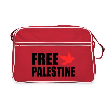 Free palestine - Retro Tasche - Rot/Weiß - Vorne