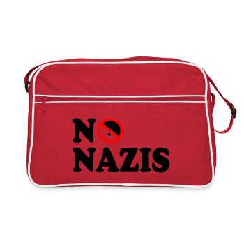 Pas de nazis - Sac Retro - rouge/blanc - Devant