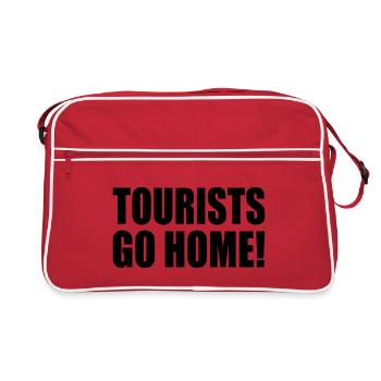 tourists go home - Sac Retro - rouge/blanc - Devant