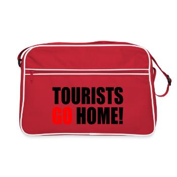 tourists go home - Sac Retro - rouge/blanc - Devant