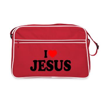 I love jesus - Sac Retro - rouge/blanc - Devant