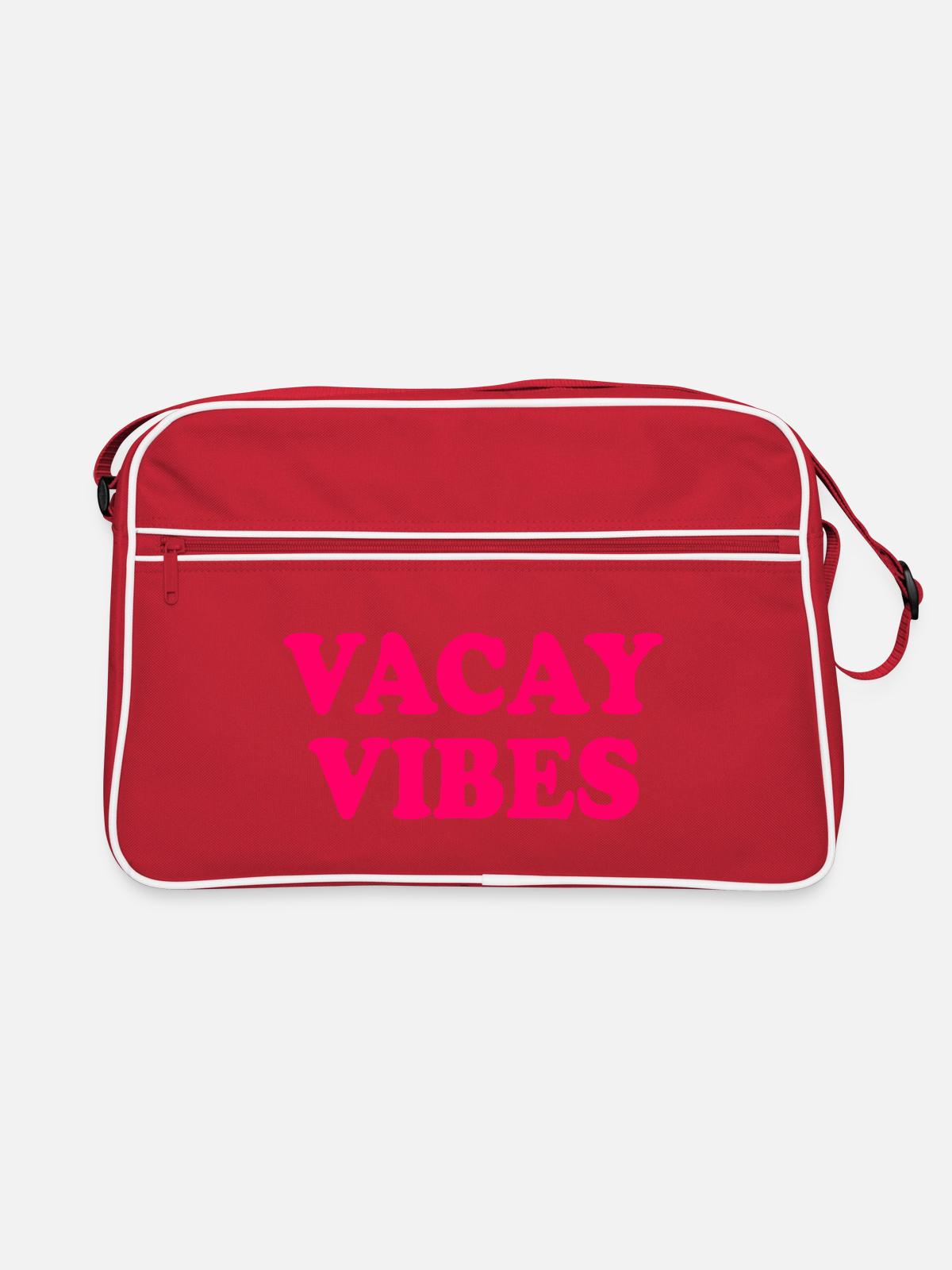 Vacay vibes - Retro Bag - red/white - Front