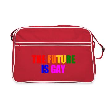 The future is gay - Retro Bag - red/white - Front