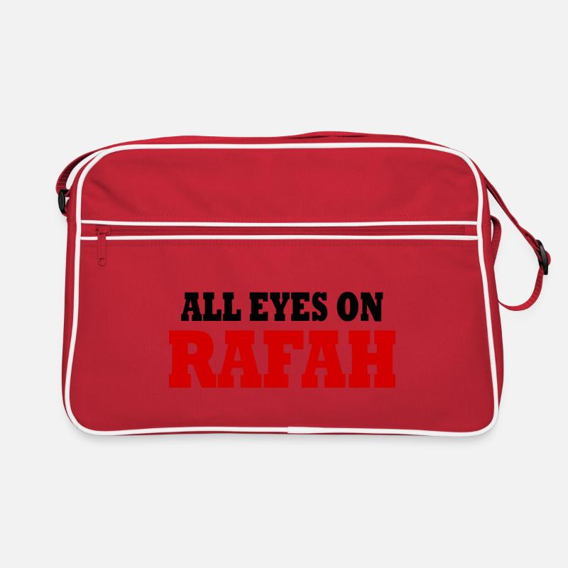 all eyes on rafah - Sac Retro - rouge/blanc