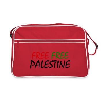 Free palestine - Sac Retro - rouge/blanc - Devant