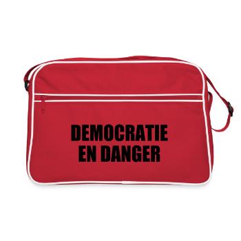 democratie en danger - Sac Retro - rouge/blanc - Devant