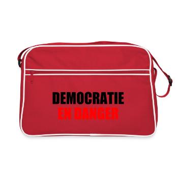 democratie en danger - Sac Retro - rouge/blanc - Devant