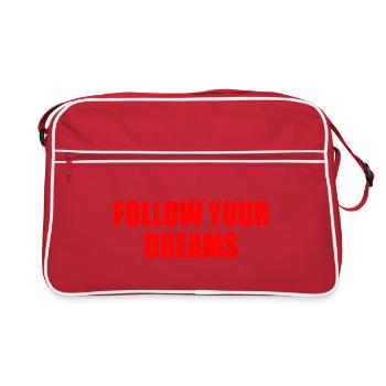 follow your dreams - Sac Retro - rouge/blanc - Devant