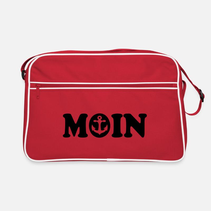 Moin - Retro Tasche - Rot/Weiß