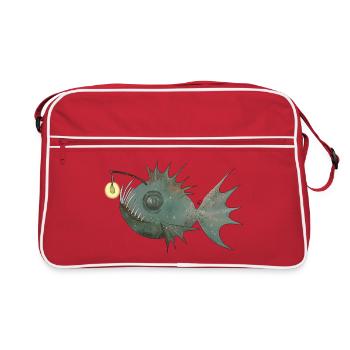 Anglerfisch - Retro Tasche - Rot/Weiß - Vorne
