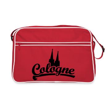 Cologne Classic Dom - Köln mit Kölner Dom - Retro Tasche - Rot/Weiß - Vorne