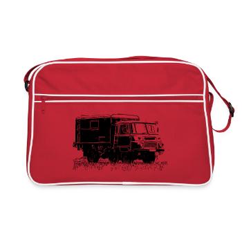 Camion fourgon Robur LO 2002 - Sac Retro - rouge/blanc - Devant