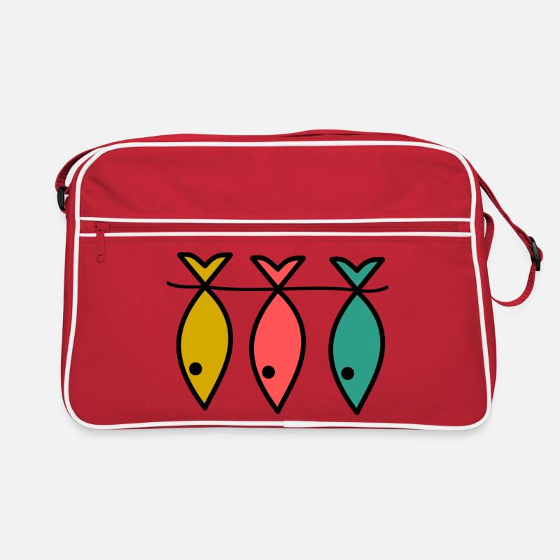 FISCH. ANGELN. FISCHER. BOOT. RUHESTAND. FEST Retro Tasche