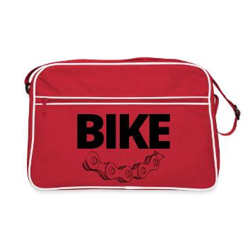 cycling, cyclist, cycling, cycling fan - Retro Bag - red/white - Front
