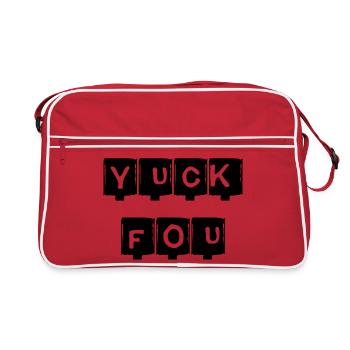 YUCK FOU - schwarz - Retro Tasche - Rot/Weiß - Vorne