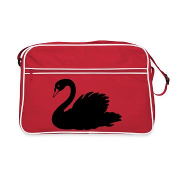 Figure d’ombre de cygne noir - Sac Retro - rouge/blanc - Devant