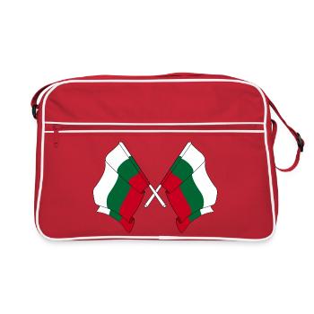 Deux drapeaux Bulgarie - Sac Retro - rouge/blanc - Devant